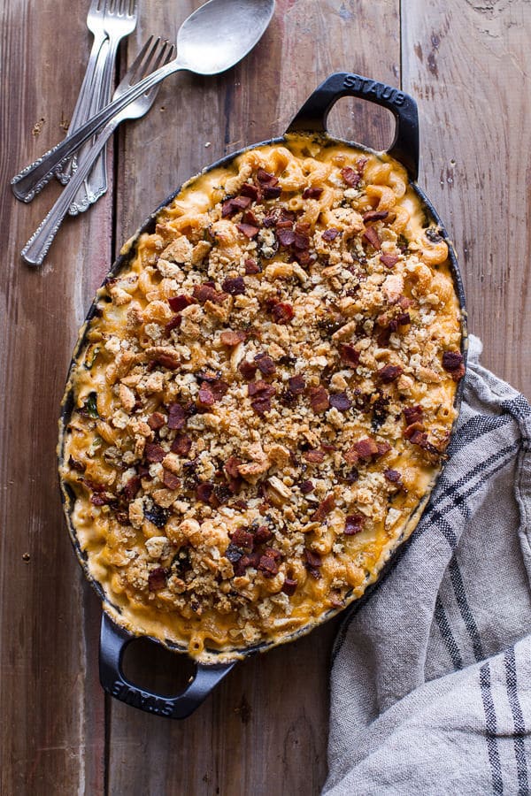 Butternut Squash + Brussels Sprouts in Mac n’ Cheese with Buttery Bacon Ritz Crackers | halfbakedharvest.com @hbharvest