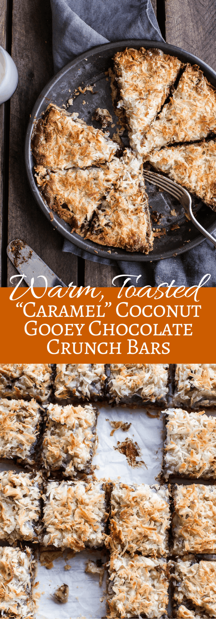Warm, Toasted Caramel Coconut Gooey Chocolate Crunch Bars | halfbakedharvest.com @hbharvest