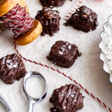 Homemade Holidays: Coconut Caramel Stuffed Chocolate Covered Pretzel Presents.