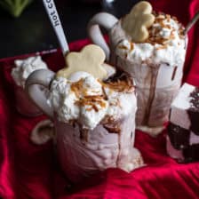 Naughty Nice Hot Cocoa with Spiked Eggnog Marshmallows.