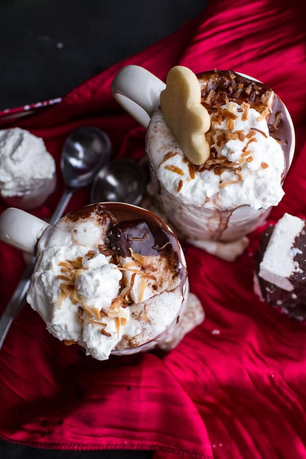Naughty Nice Hot Cocoa with Spiked Eggnog Marshmallows | halfbakedharvest.com @hbharvest
