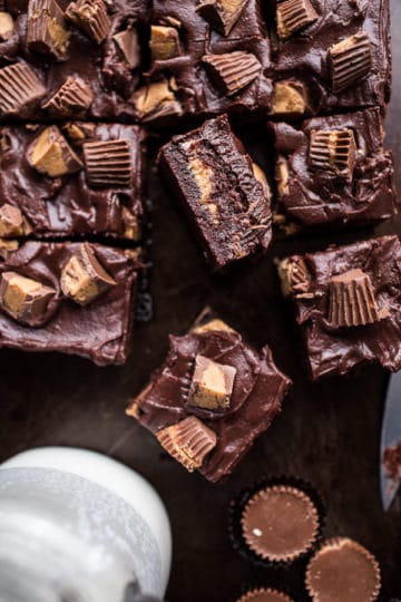 The Very Best Peanut Butter Cup Fudge Brownies.