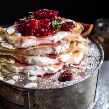 Coconut Honey Crepes with Whipped Mascarpone + Blood Orange Compote | halfbakedharvest.com @hbharvest