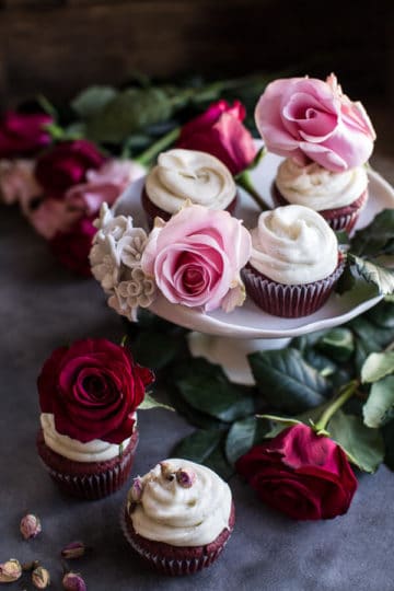 Deep Dark and Rosy, Red Velvet Cupcakes.
