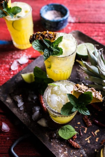 4-Ingredient Pineapple Lime Chelada (I made us a drink!) + Video.
