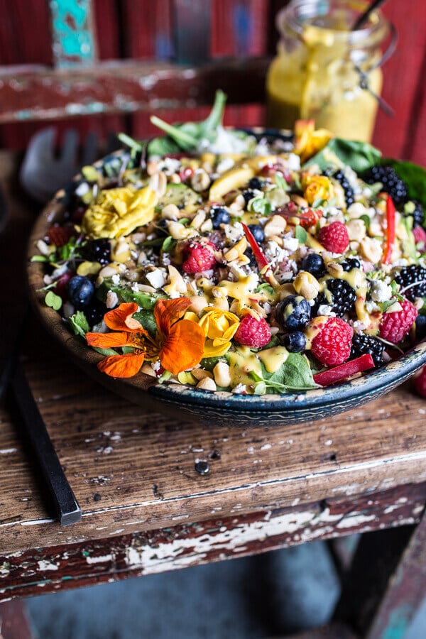 Very Berry Dream Salad with Chili Mango and Peanut Vinaigrette | halfbakedharvest.com @hbharvest