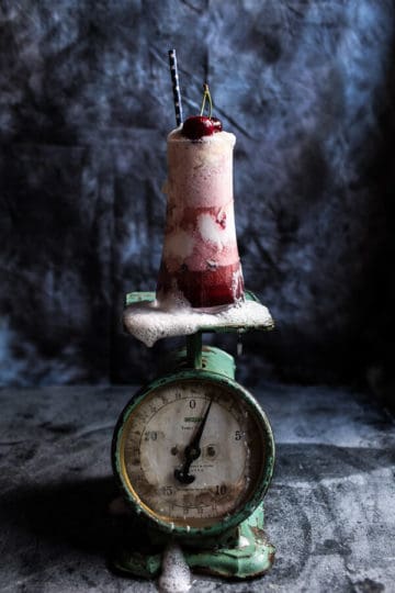 Hibiscus Cherry and Ginger Beer Ice Cream Floats.