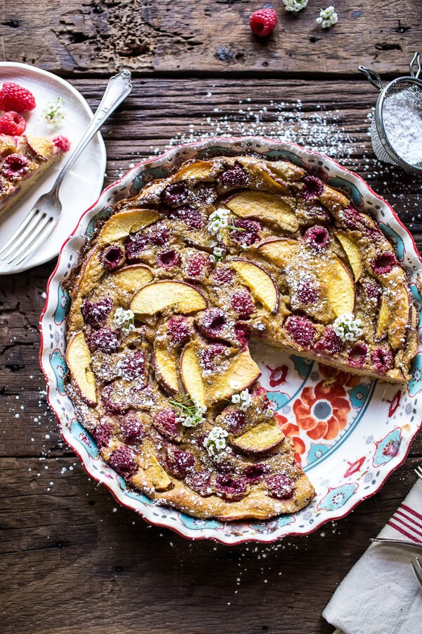 Raspberry, Nectarine and Sweet Corn Clafoutis | halfbakedharvest.com @hbharvest