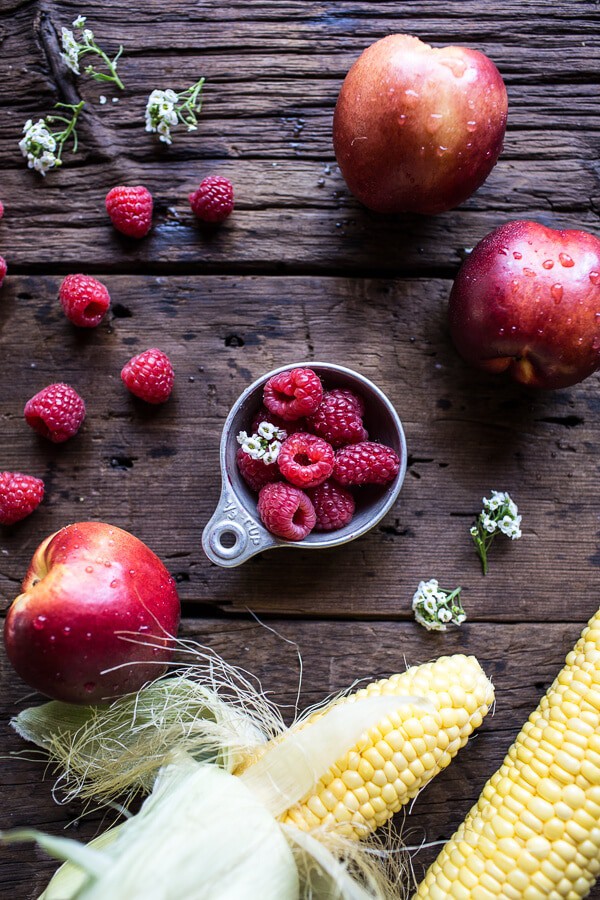 Raspberry, Nectarine and Sweet Corn Clafoutis | halfbakedharvest.com @hbharvest