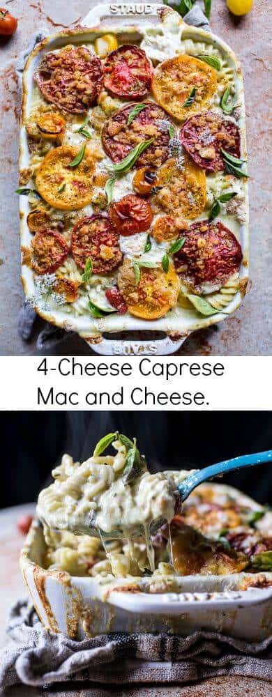 4-Cheese Caprese Mac and Cheese | halfbakedharvest.com @hbharvest