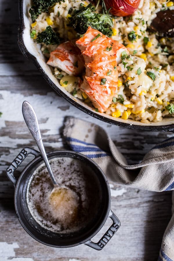 Brown Butter Lobster, Sweet Corn and Fontina Risotto | halfbakedharvest.com @hbharvest