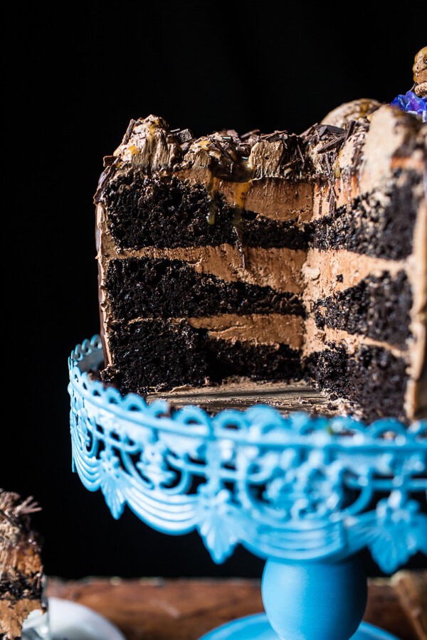 Chocolate Bourbon Caramel Macaron Cake…to Celebrate my little (kind of BIG) Secret!!-14