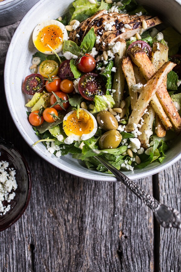 Greek Chicken Gyro Caesar Salad | halfbakedharvest.com @hbharvest