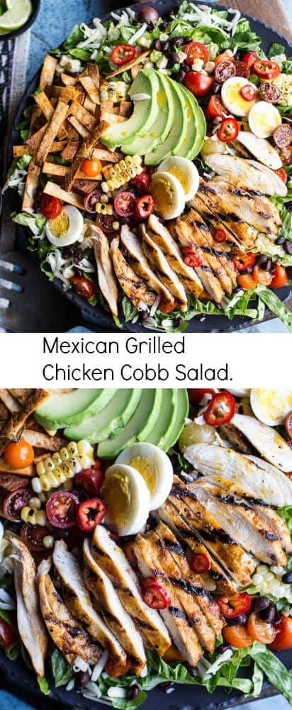 Mexican Grilled Chicken Cobb Salad | halfbakedharvest.com @hbharvest