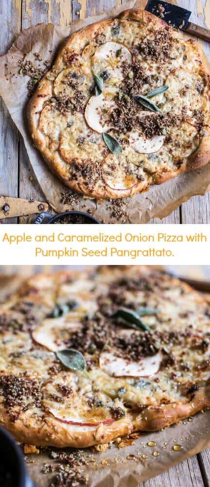 Apple and Caramelized Onion Pizza with Pumpkin Seed Pangrattato | halfbakedharvest.com @hbharvest