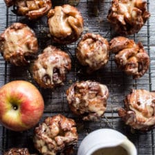Maple Glazed Apple Fritters | halfbakedharvest.com @hbharvest