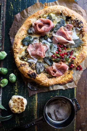 Charred Brussels Sprout Pizza with Browned Sage Butter + Video