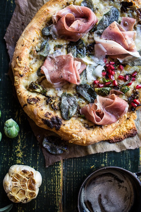Charred Brussels Sprout Pizza with Browned Sage Butter (VIDEO) | halfbakedharvest.com @hbharvest