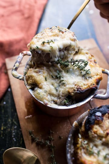 Crockpot French Onion Soup with Cheesy French Toast + Video