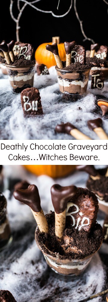 Deathly Chocolate Graveyard Cakes…Witches Beware | halfbakedharvest.com @hbharvest