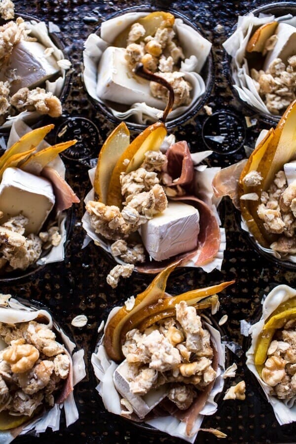 Crispy Prosciutto Baked Brie Bites with Honey Pears + Walnuts | halfbakedharvest.com @hbharvest