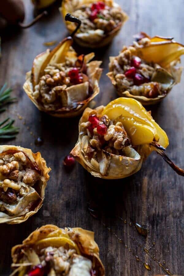 Crispy Prosciutto Baked Brie Bites with Honey Pears + Walnuts | halfbakedharvest.com @hbharvest