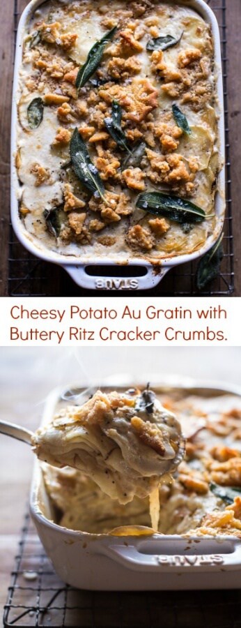 Cheesy Potato Au Gratin with Buttery Ritz Cracker Crumbs | halfbakedharvest.com @hbharvest