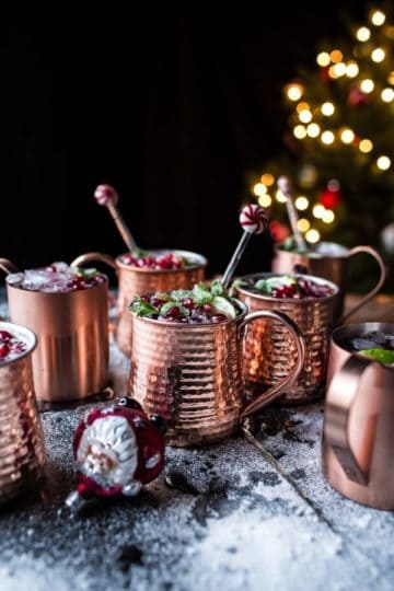 Pomegranate and Peppermint Moscow Mules (VIDEO).