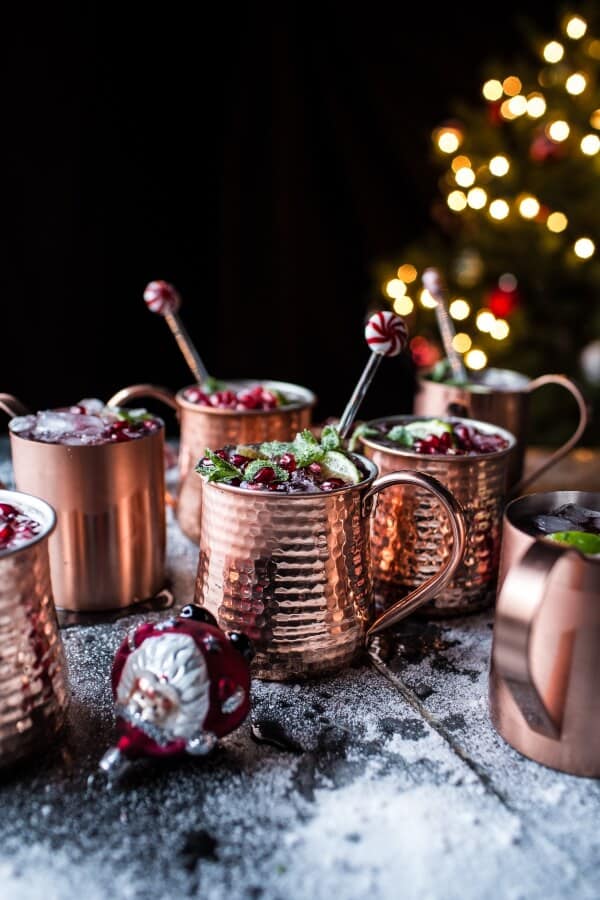 Pomegranate and Peppermint Moscow Mules (VIDEO) | halfbakedharvest.com @hbharvest