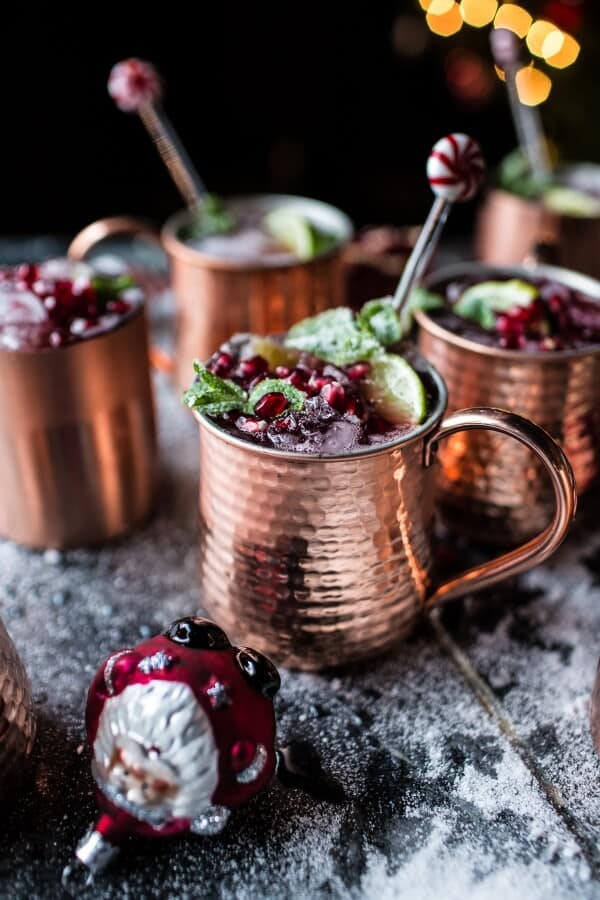 Pomegranate and Peppermint Moscow Mules (VIDEO) | halfbakedharvest.com @hbharvest