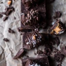 4-Ingredient Dark Chocolate Covered Peanut Butter Stuffed Dates.