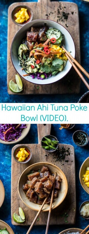 Hawaiian Ahi Tuna Poke Bowl (VIDEO) | halfbakedharvest.com @hbharvest