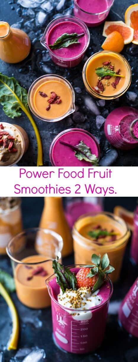 Power Food Fruit Smoothies 2 Ways | halfbakedharvest.com @hbharvest