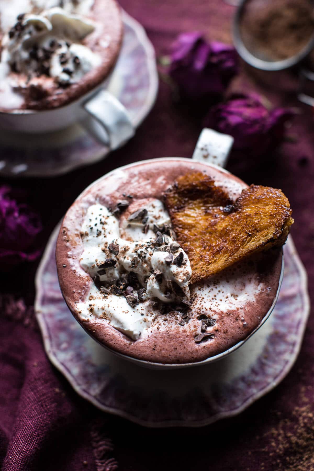 Superfood Hot Chocolate with Honey Caramelized Brioche | halfbakedharvest.com @hbharvest