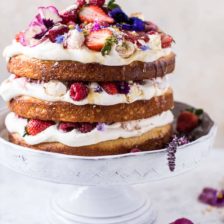 Coconut Eton Mess Cake with Whipped Ricotta Cream + Video.