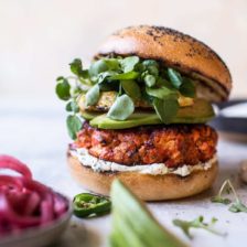 Blackened Salmon Burgers with Herbed Cream Cheese + VIDEO