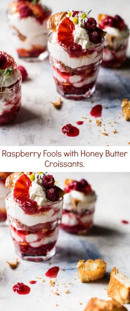 Raspberry Fools with Honey Butter Croissants | halfbakedharvest.com @hbharvest