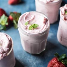 Strawberry Rosehip Frozen Yogurt.