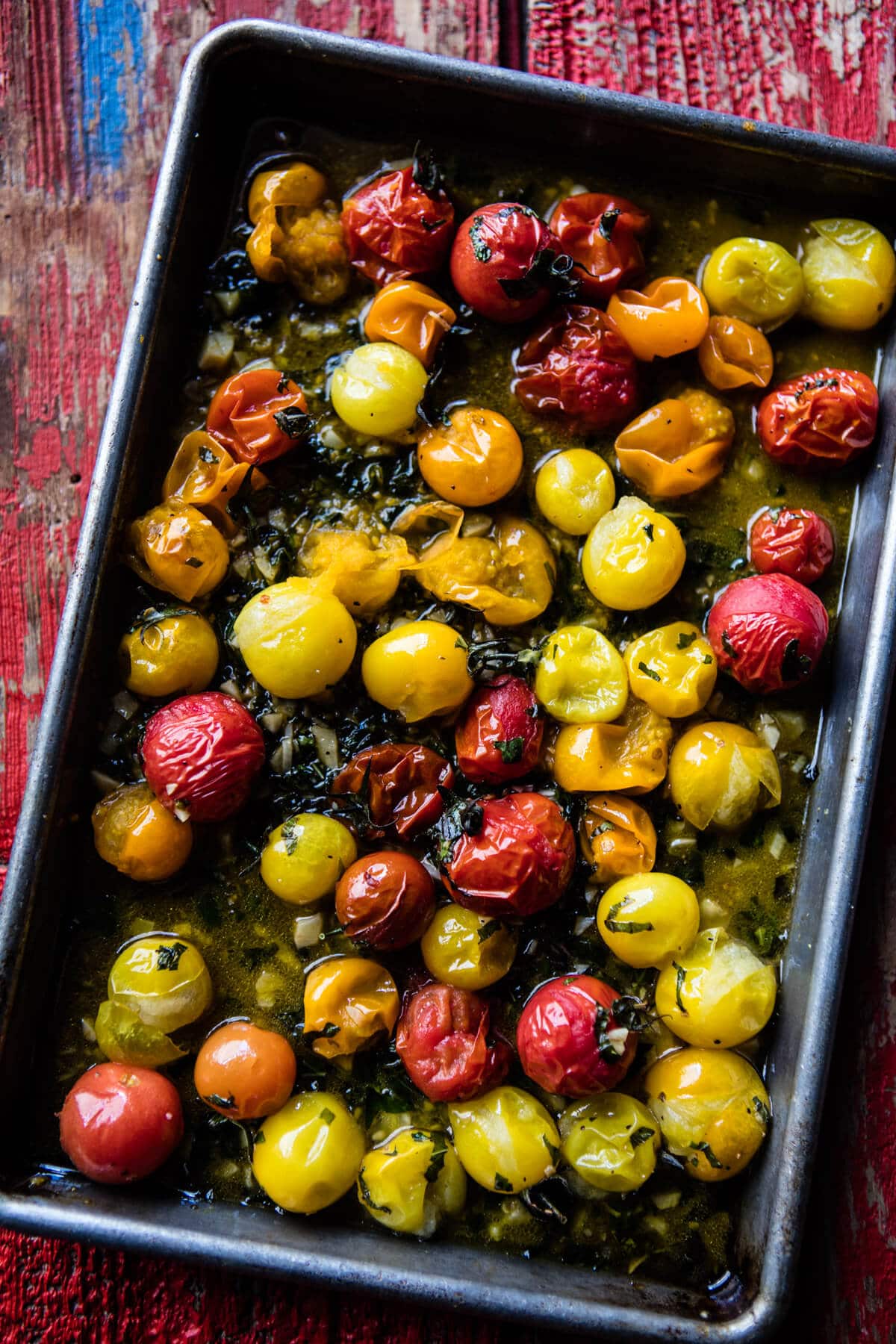 Charred Tomato and Corn Pesto Pasta | halfbakedharvest.com @hbharvest