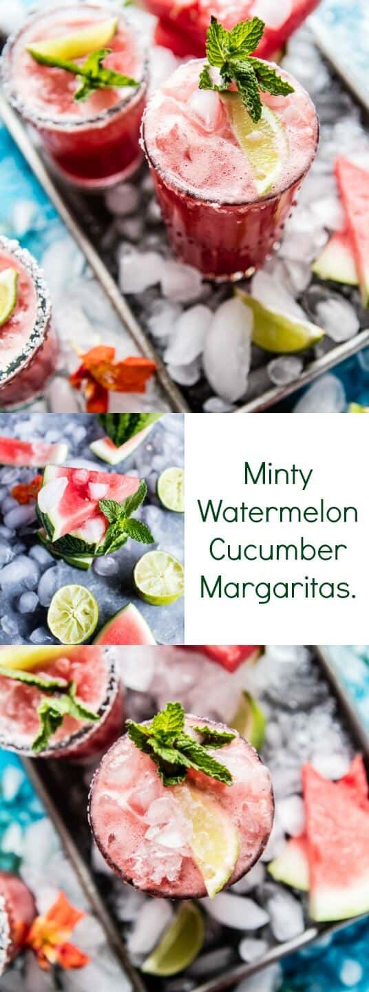 Minty Watermelon Cucumber Margaritas | halfbakedharvest.com @hbharvest
