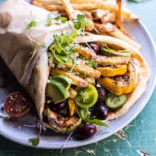 Grilled Zucchini Gyros with Sun-Dried Tomato Tzatziki.