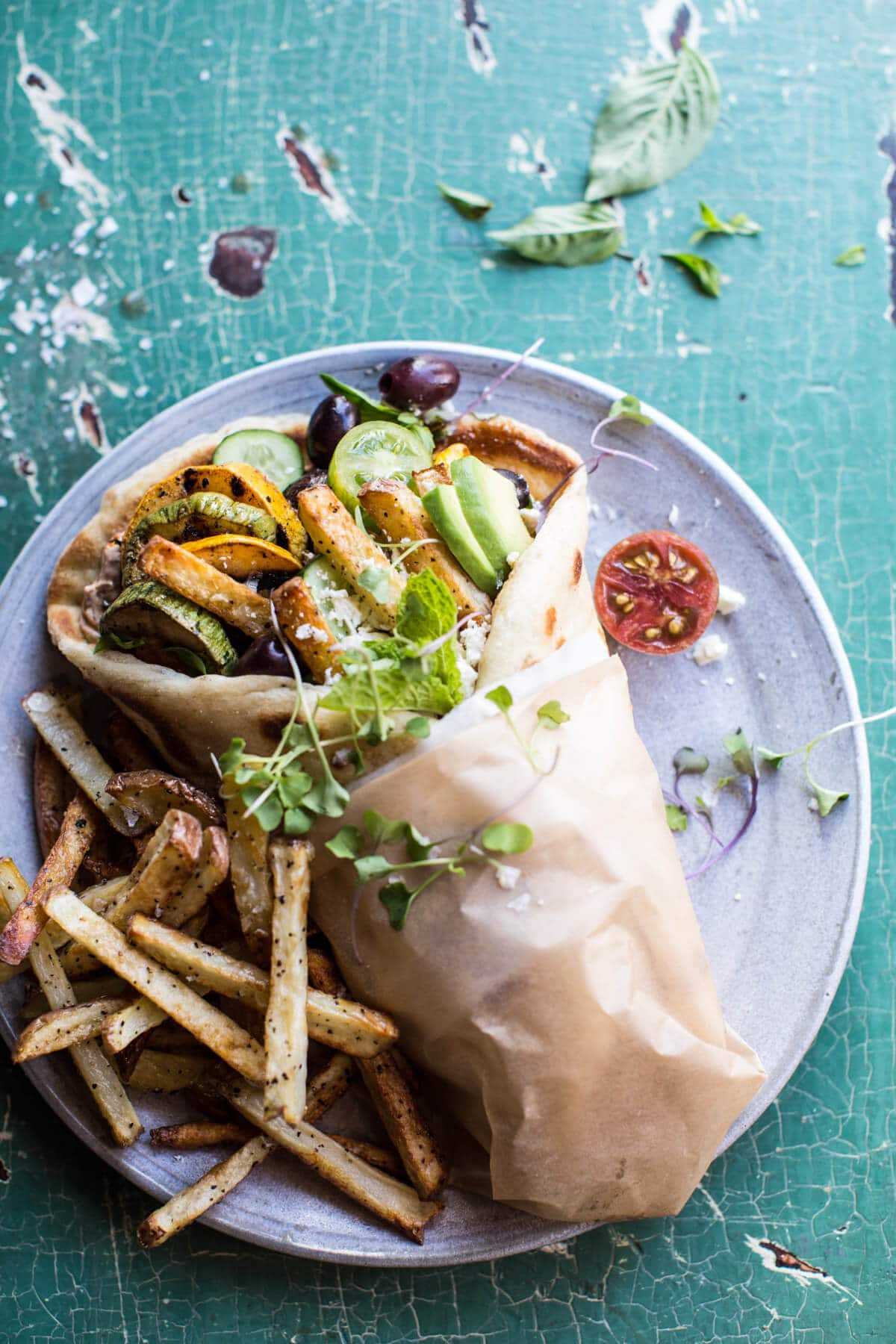 Grilled Zucchini Gyros with Sun-Dried Tomato Tzatziki | halfbakedharvest.com @hbharvest