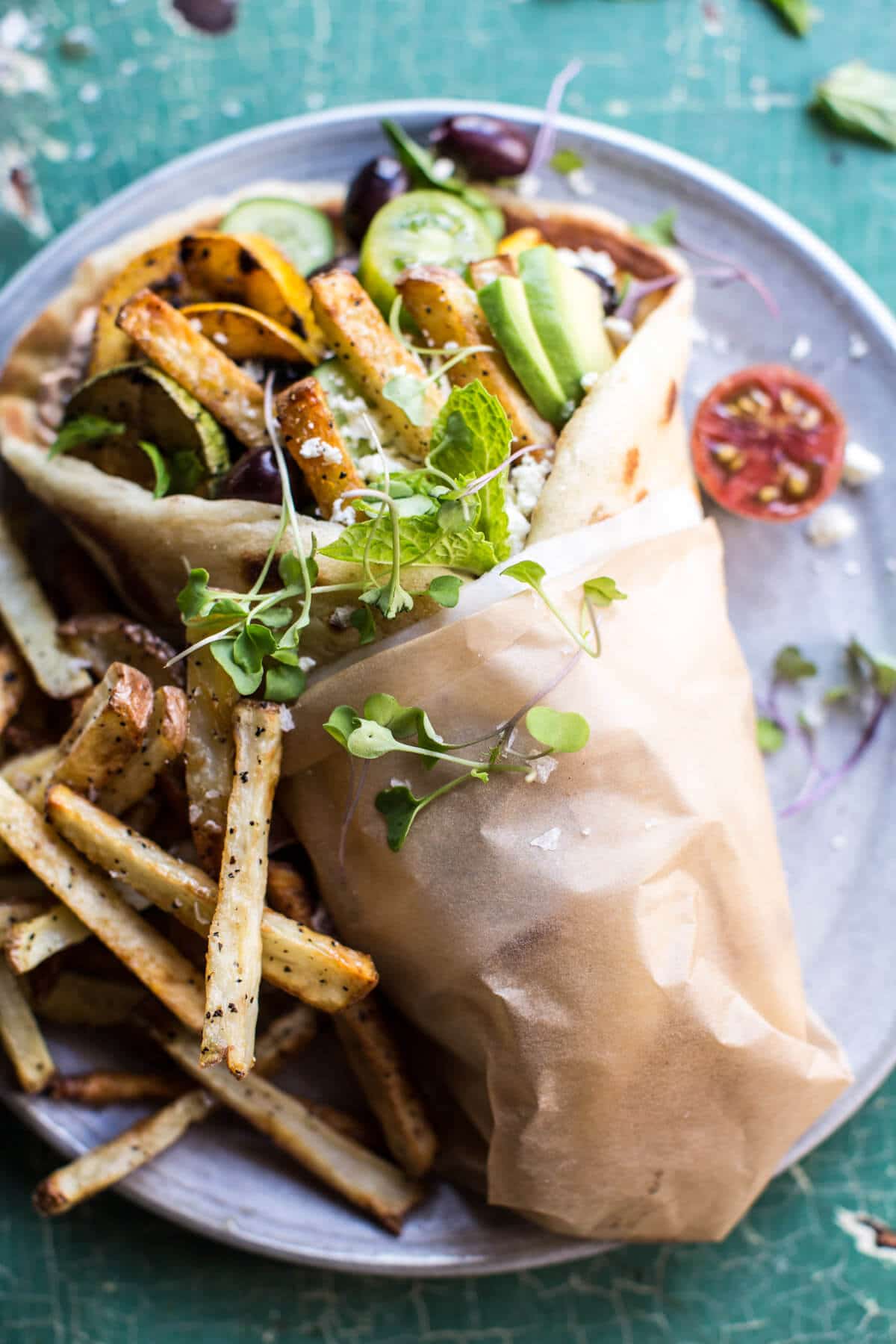 Grilled Zucchini Gyros with Sun-Dried Tomato Tzatziki | halfbakedharvest.com @hbharvest