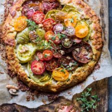 Heirloom Tomato and Zucchini Galette with Honey + Thyme.