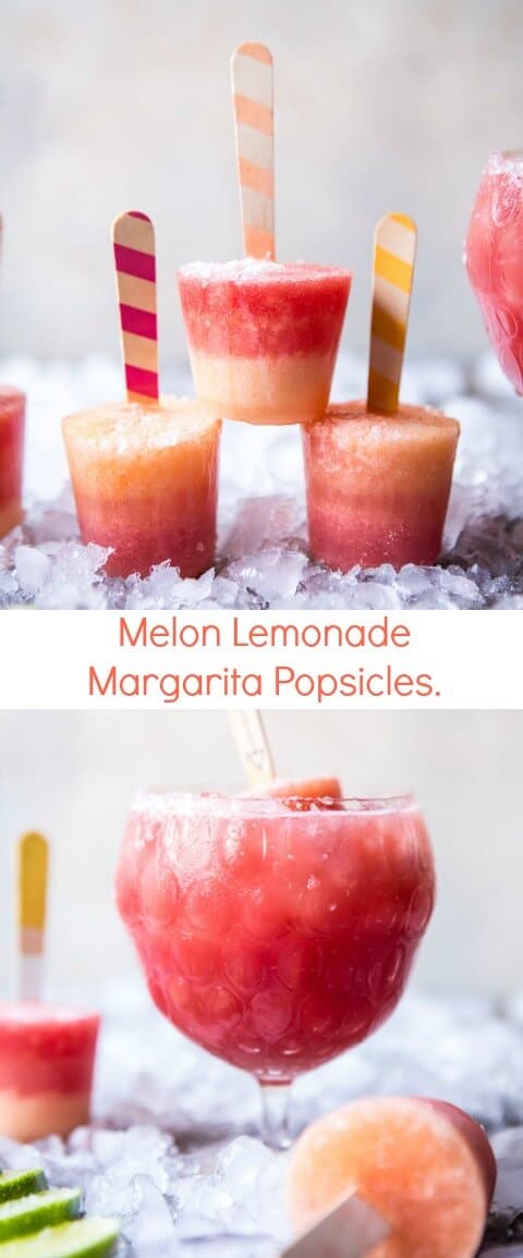 Melon Lemonade Margarita Popsicles | halfbakedharvest.com @hbharvest