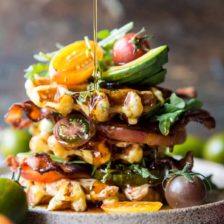 Cheddar Cornbread Waffle BLT with Chipotle Butter + Video