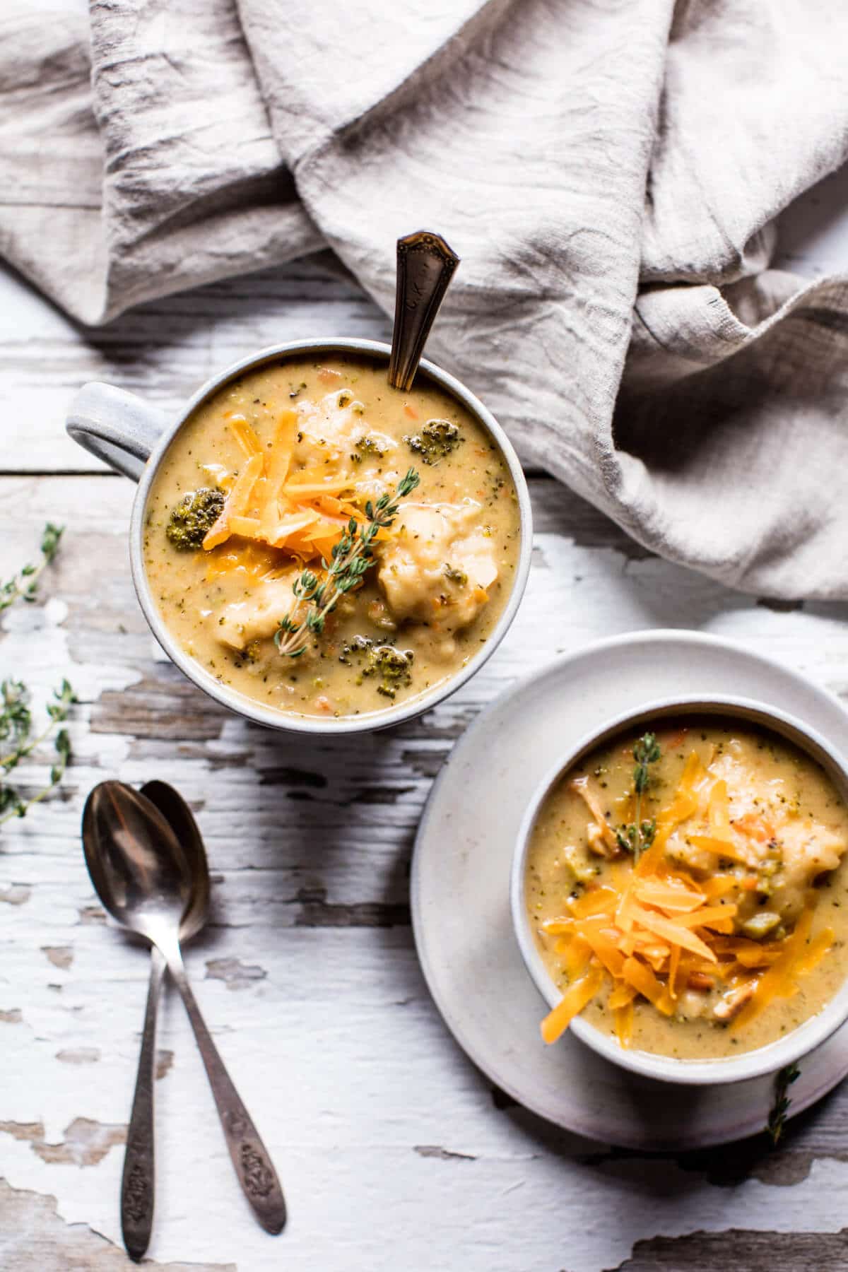 Broccoli Cheddar Chicken and Dumpling Soup | halfbakedharvest.com @hbharvest