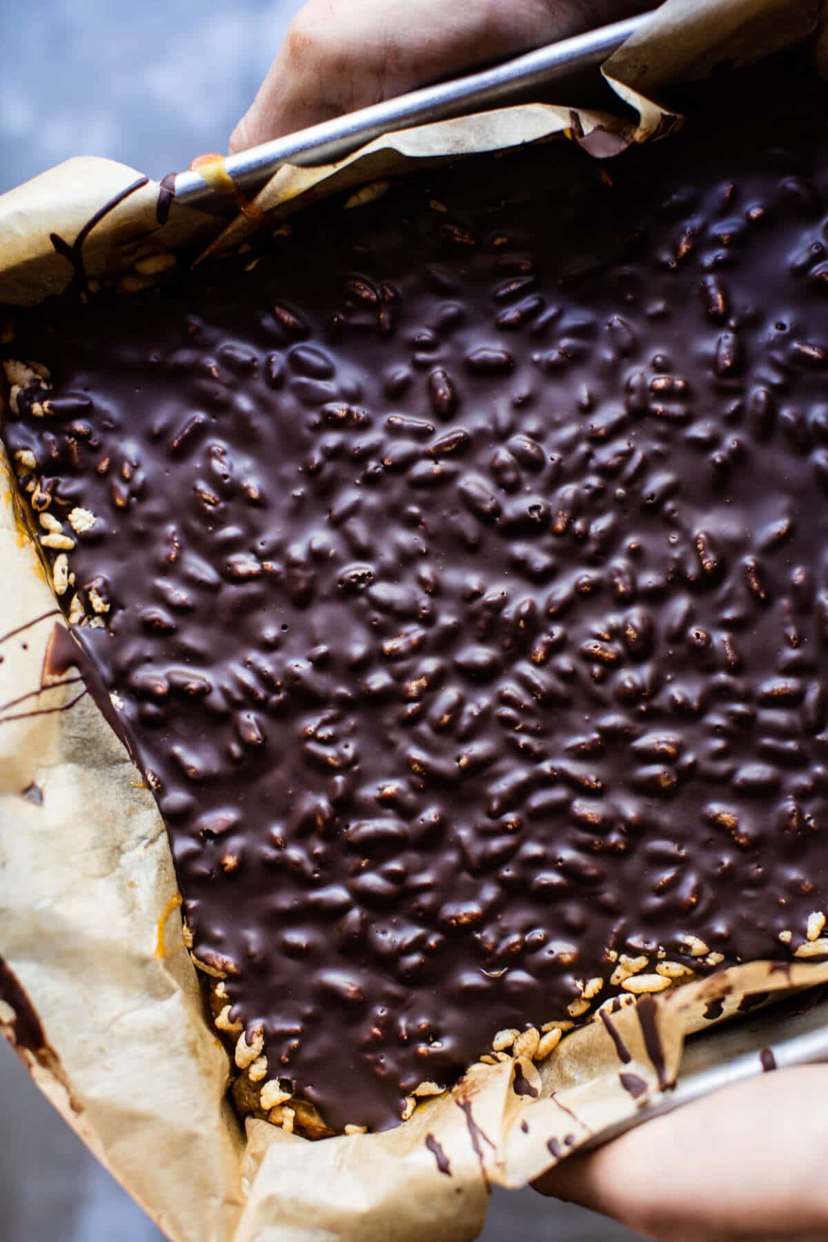 Mocha Caramel Crunch Chocolate Chip Cookie Bars | halfbakedharvest.com @hbharvest