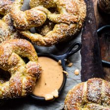 Pumpkin Beer Pretzels with Chipotle Queso + Video