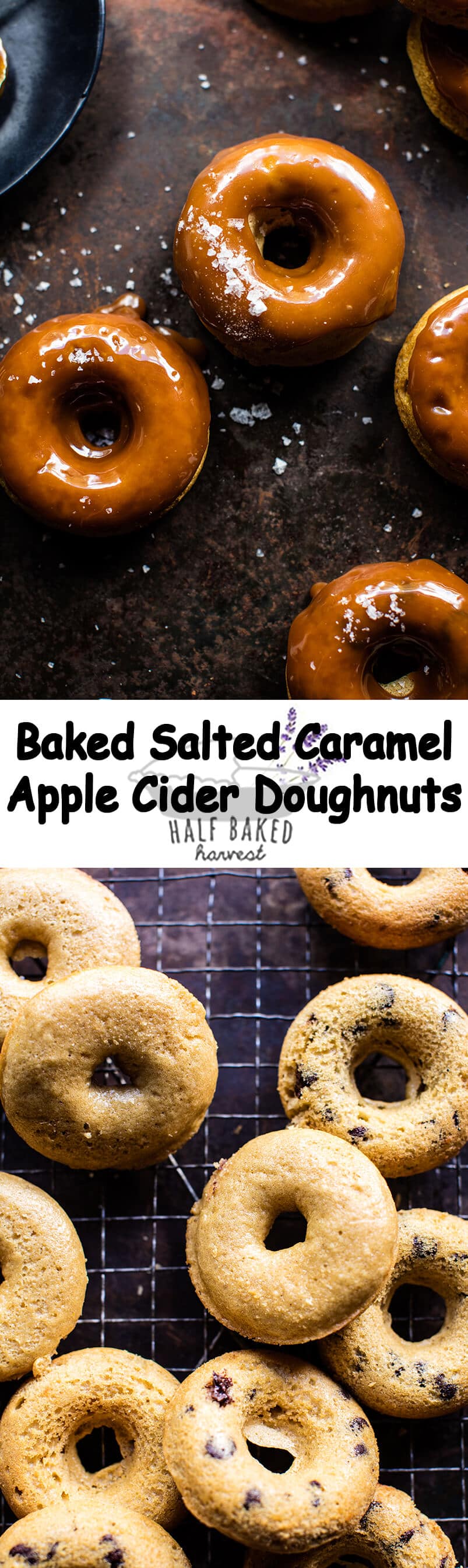 Baked Salted Caramel Apple Cider Doughnuts | halfbakedharvest.com @hbharvest